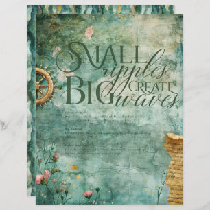 Papier à rebut Turquoise de l'océan marin marine