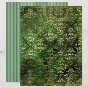 Papier à rebut vert gothique du Grunge victorien