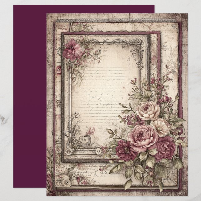 Papier à rebut Victorian & Lace (Devant / Derrière)
