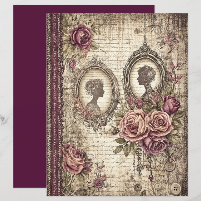Papier à rebut Victorian & Lace (Devant / Derrière)