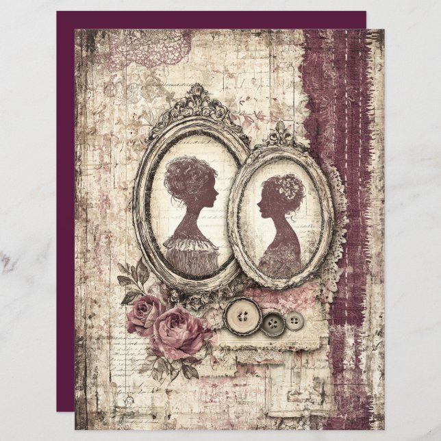 Papier à rebut Victorian & Lace (Devant / Derrière)