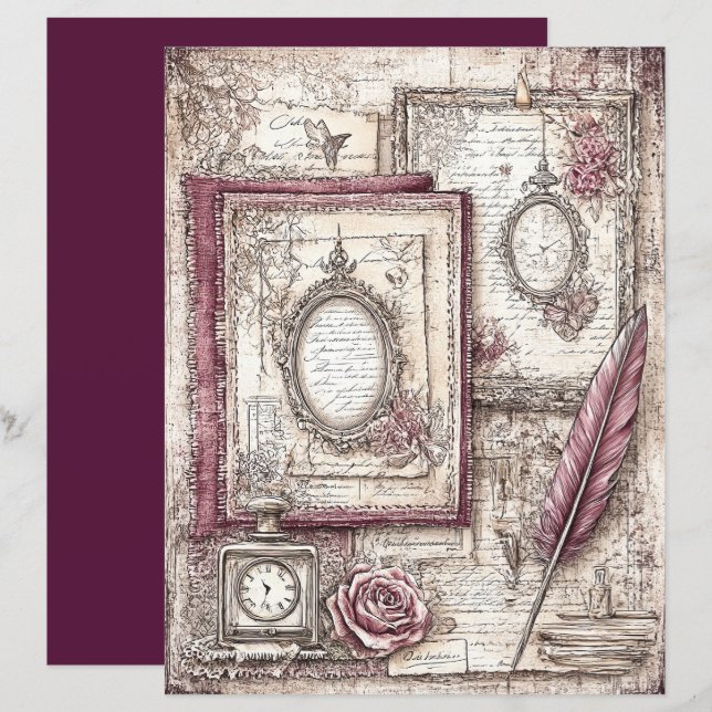 Papier à rebut Victorian & Lace (Devant / Derrière)
