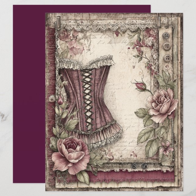 Papier à rebut Victorian & Lace (Devant / Derrière)