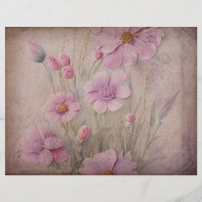 Papier à rebut Vintage rose (Devant)