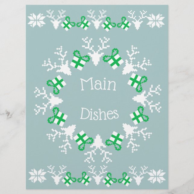 Papier à recette Noël (Devant)