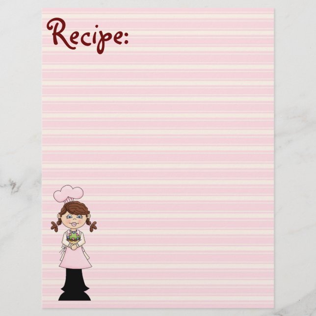 Papier à recette Young Pink Cook (Devant)