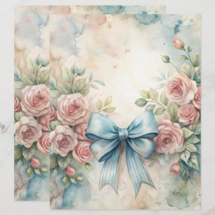 Papier à retouche chic Blue Shabby