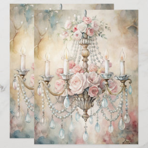 Papier à retouche chic Blue Shabby