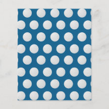 Papier à roulettes de golf - Blue Golf Ball Motif