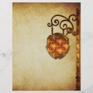 Papier à scandale à caractères rustiques à motif a