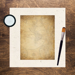 Papier à scandale Carte vintage