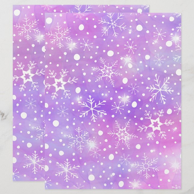 Papier à scandale Dreamink Snowflakes and Stars (Devant / Derrière)