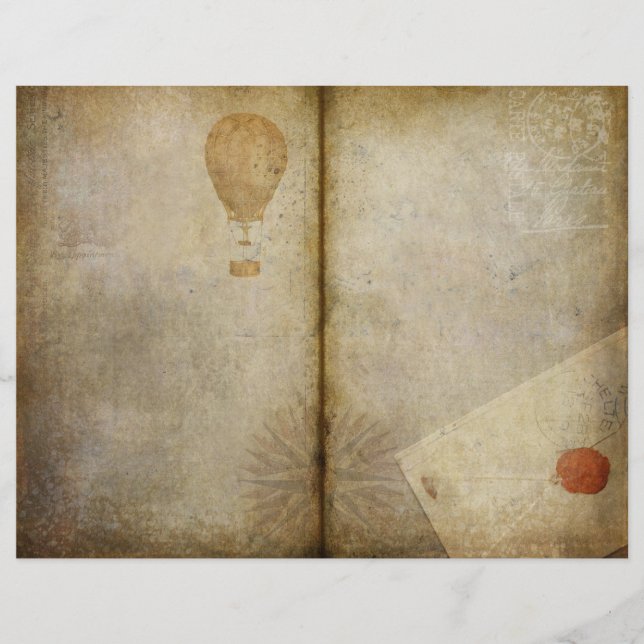 Papier à scandale du Journal des voyageurs vintage (Devant)