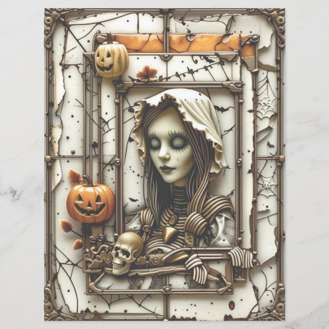 Papier à scandale gothique éffrayant hanté Hallowe (Devant)