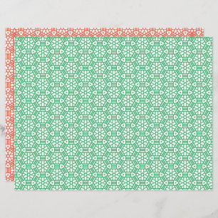 Papier à scandale - Hexagon et Barres en 2 couleur