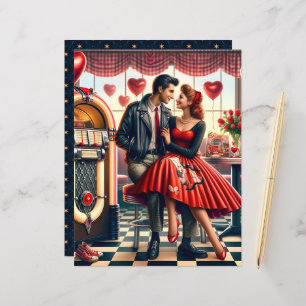 Papier à scandale les années 50 Diner Valentine