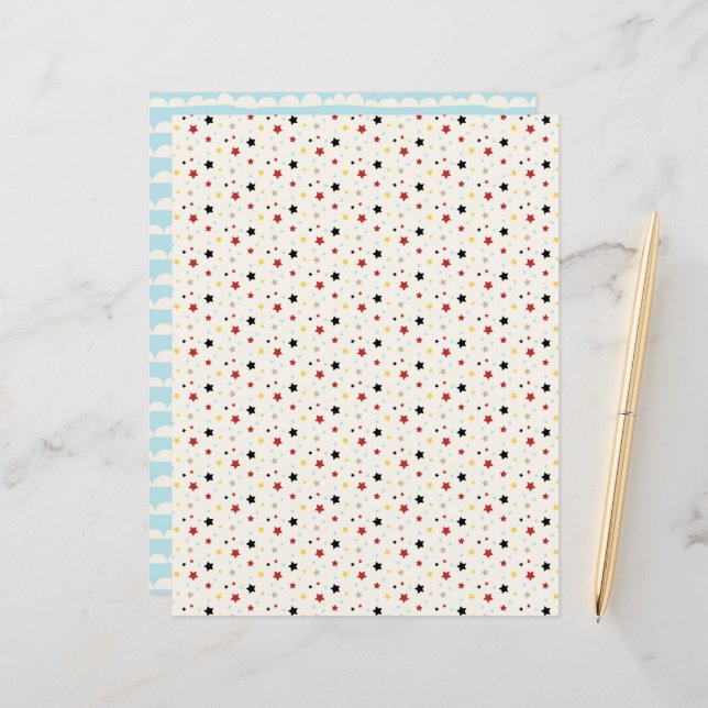 Papier à scandale Magic Tiny Stars (Devant/Arrière en situation)