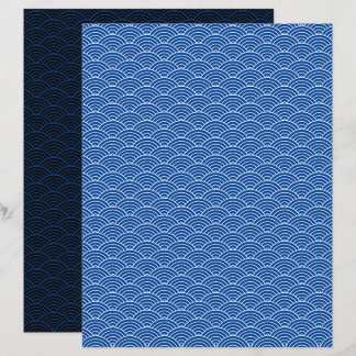 Papier à scandale moderne bleu noir japonais