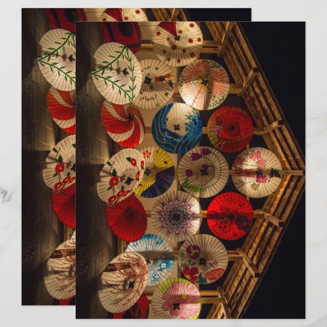 Papier à scandale Parasols lumineux (Devant / Derrière)