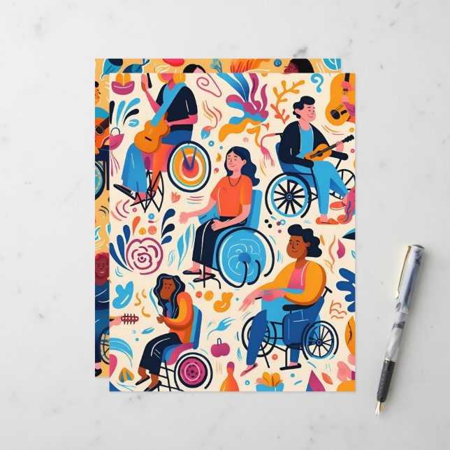 Papier à scandale pour les personnes handicapées (Devant/Arrière en situation)