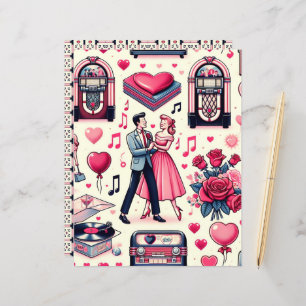 Papier à scandale Retro les années 50 Valentine