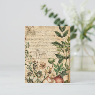 Papier à scandale vintage à base de plantes végéta