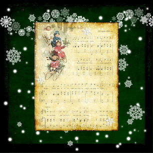 Papier à scandale vintage Jingle Bells