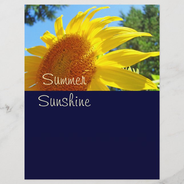 papier à thème de scrapbook Soleil d'été Tournesol (Devant)