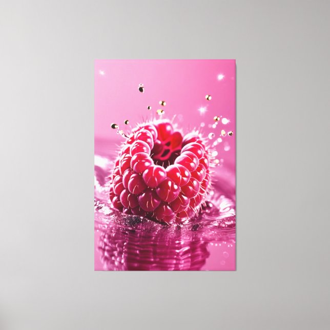Papier à toile étirée à framboise d'Aqua (Recto)