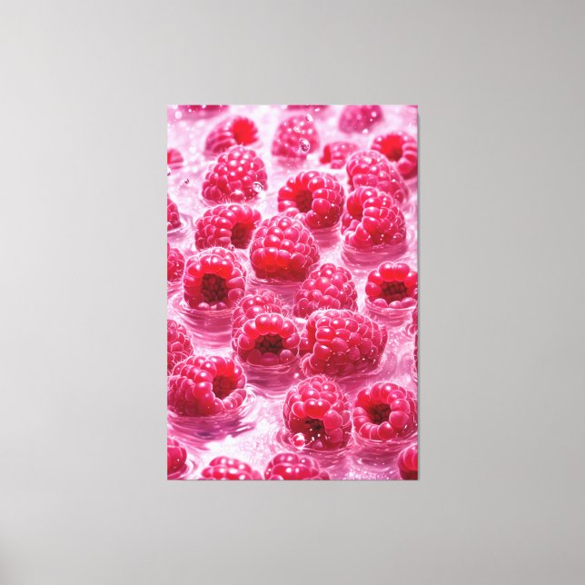 Papier à toile étirée à framboise d'Aqua (Recto)