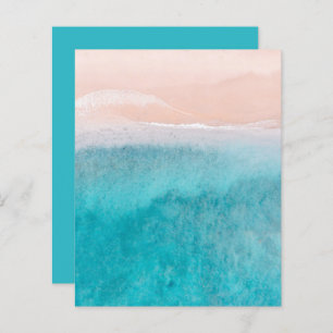 Papier Abstrait Ocean Watercolor 4.5x5.6