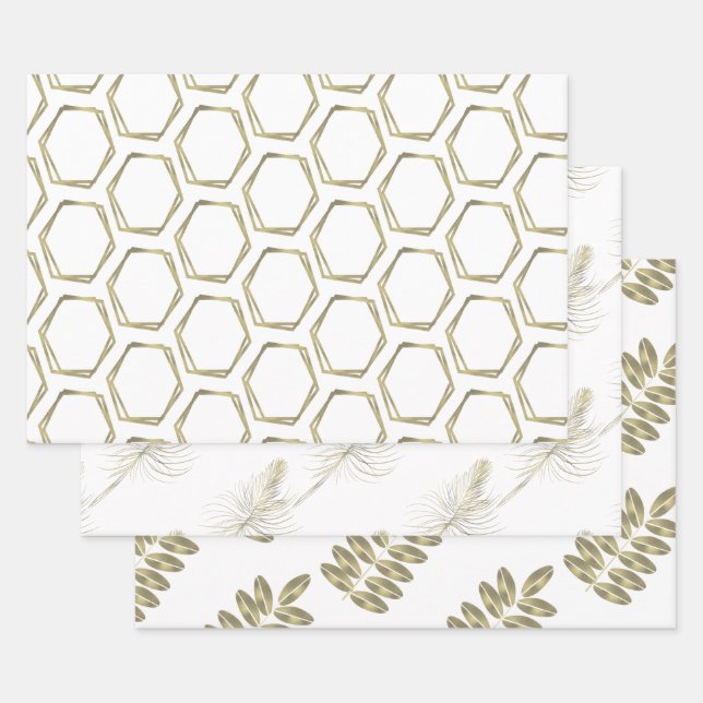 Papier alu géométrique glamour (Lot)