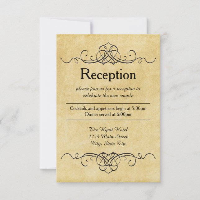 Papier Ancien - Invitation de Réception (Devant)