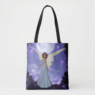 Papier Angel bleu sur tout le sac fourre-tout