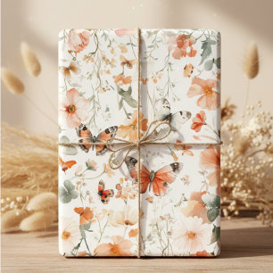 Papier aquarelle joli Prairie Papillon