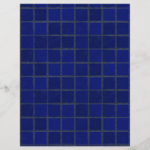 Papier artisanal Adobe Cobalt Blue Carreaux