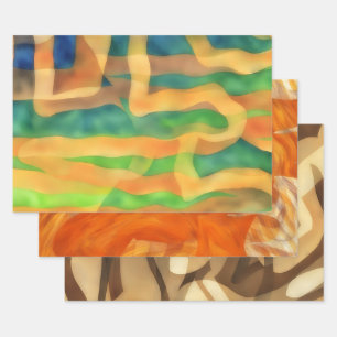 Papier artisanal Brown, orange et Tans