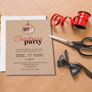 Papier artisanal Regardez Noël Fête Invitation