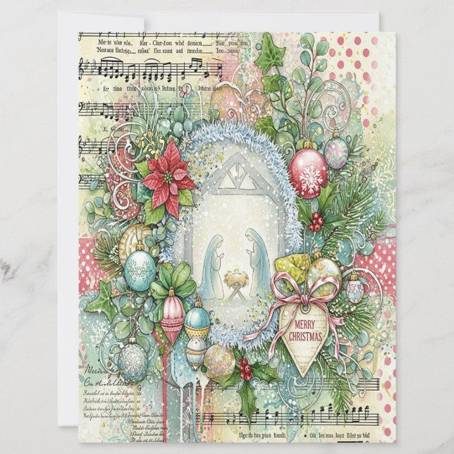 Papier artisanat de Noël crèche (Devant)