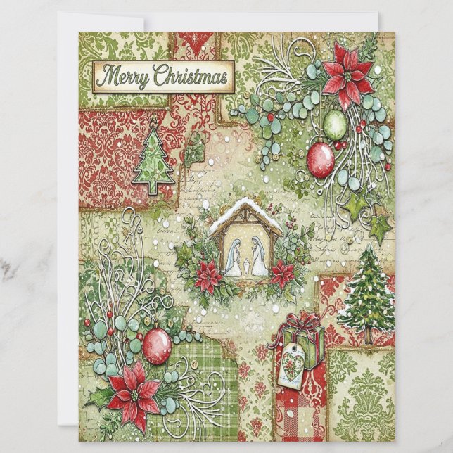 Papier artisanat de Noël crèche (Devant)