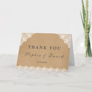 Papier artisanat dentelle vintage Mariage MERCI