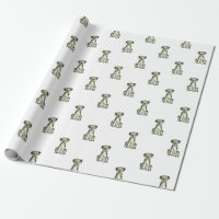 Papier australien d'emballage cadeau de chien de