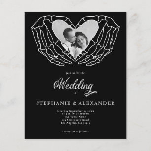 PAPIER Black Gothique Photo Squelette Mains Mariag