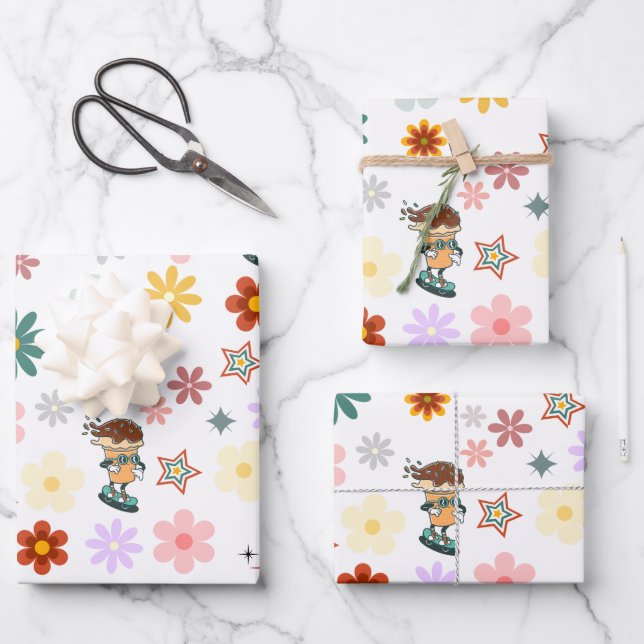 Papier blanc Vintage super Retro Daisy (Recto)