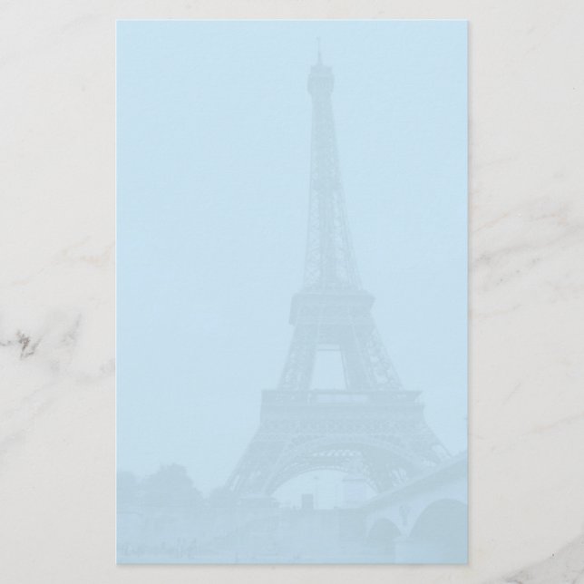 Papier bleu de papeterie de Tour Eiffel (Devant)