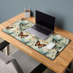 Papier Botanique Papillon Sarcelle Vintage