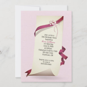 Papier bouclé 75e anniversaire invitation