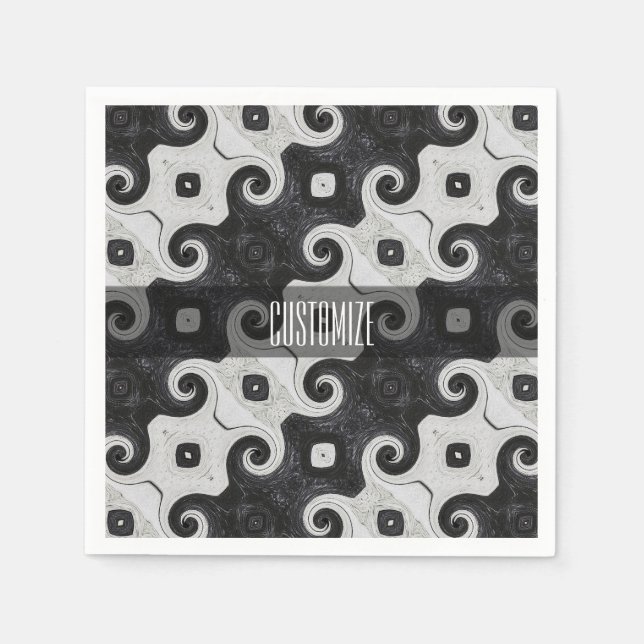 Papier Boucles d'yeux en diamant Abstrait Motif serviette (Devant)