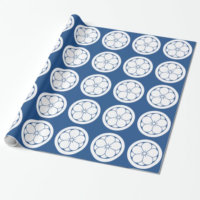 PAPIER CADEAU 丸に八重梅 (Déroulé)