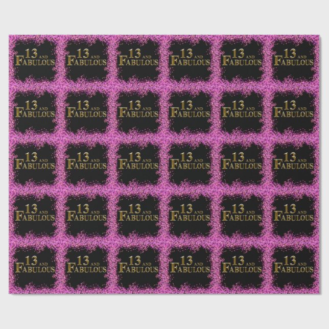 Papier Cadeau 13e anniversaire  (Plat)